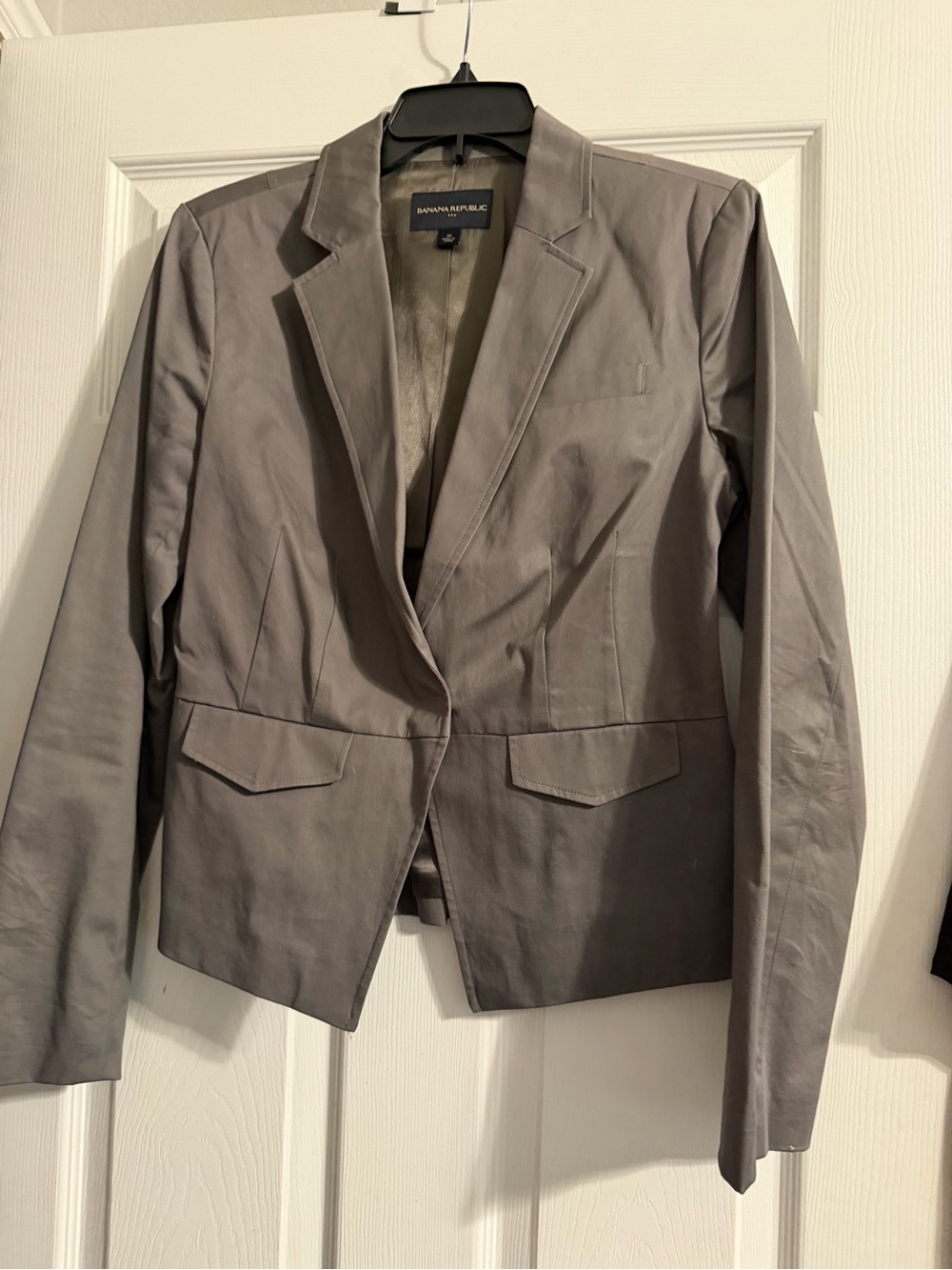 Banana Republic Women's Gray Fitted Blazer